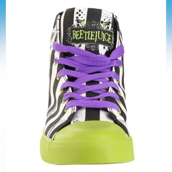 BEETLEJUICE sneakers shoes black and white sandworm striped stripe Tim Burton - Picture 6 of 16